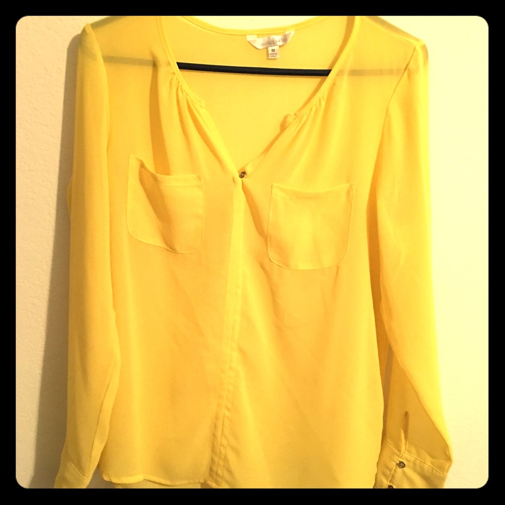 Charming Charlie yellow blouse
